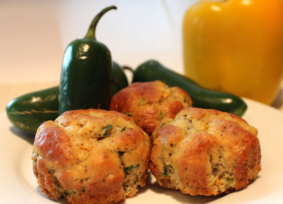 Jalapeno Yellow Pepper Muffins - Jessica Black
